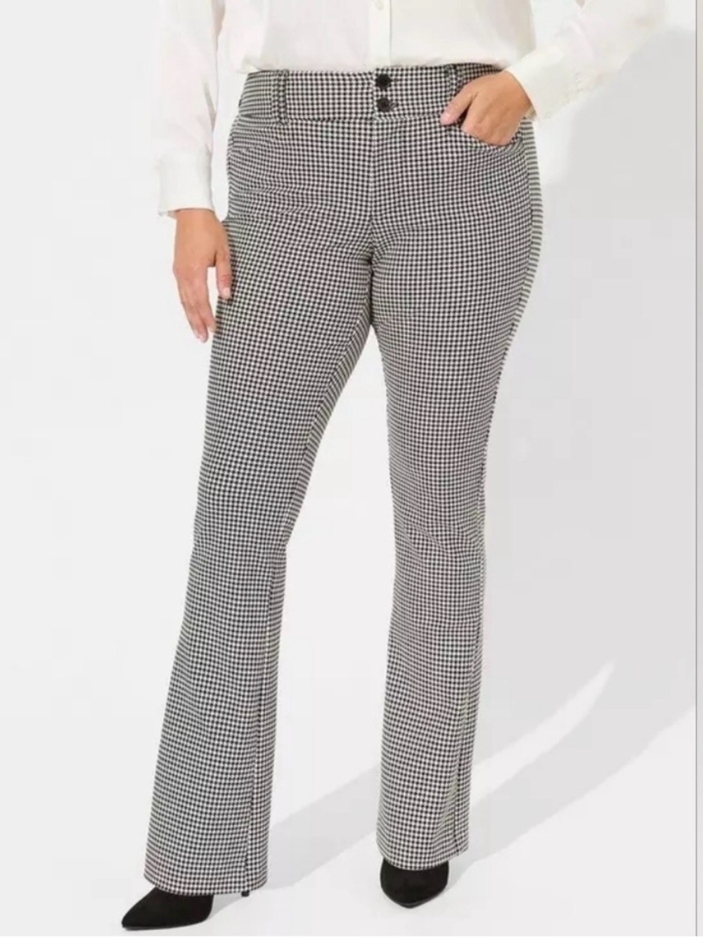 Torrid Black & White Houndstooth Bootcut Pants